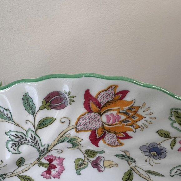 Minton Haddon Hall Plates Set of 2 Bone China‎ Floral Scalloped Edge England MCM - Picture 6 of 7